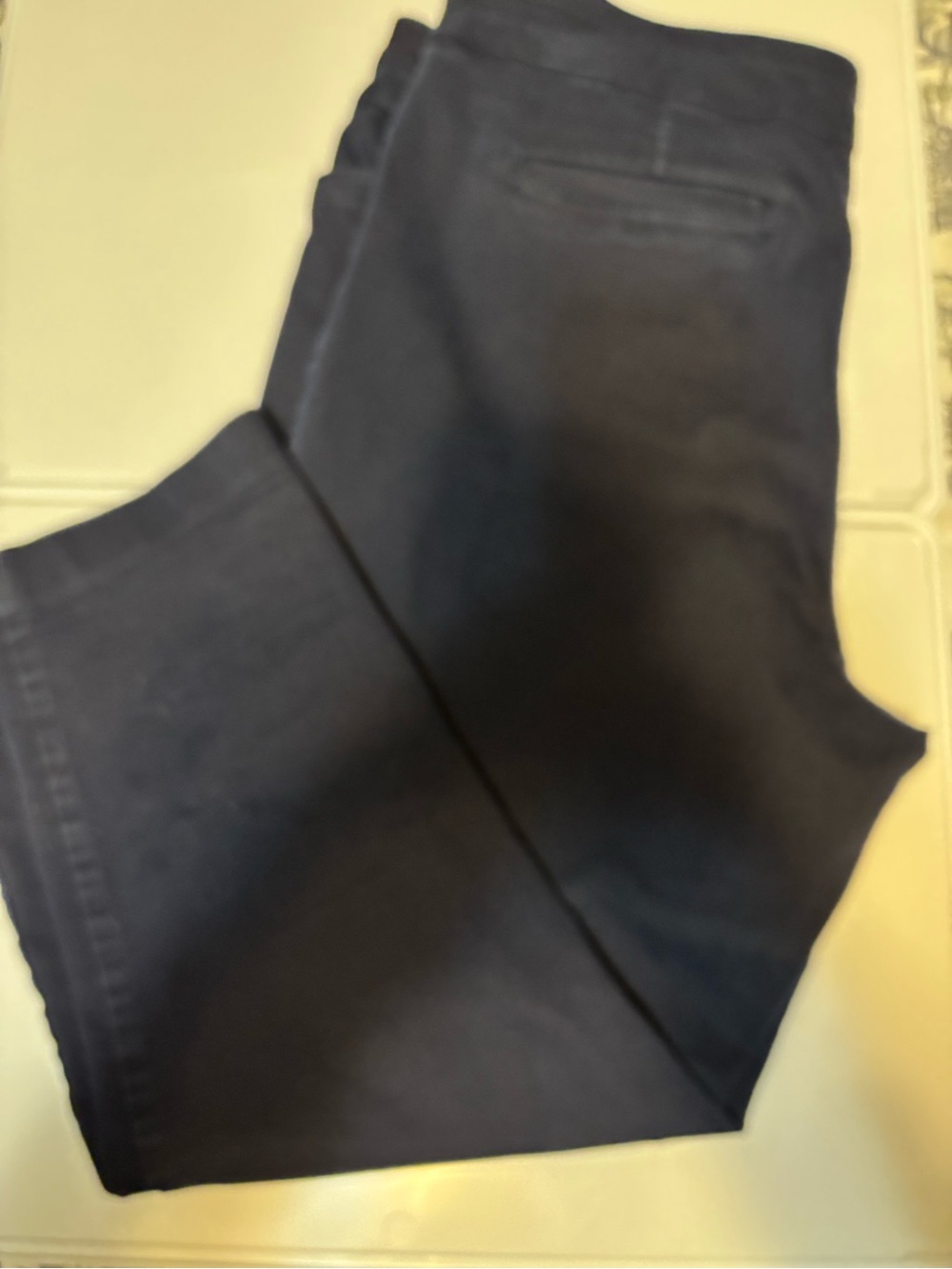 croft & barrow Navy Cropped Slim Ankle Pants